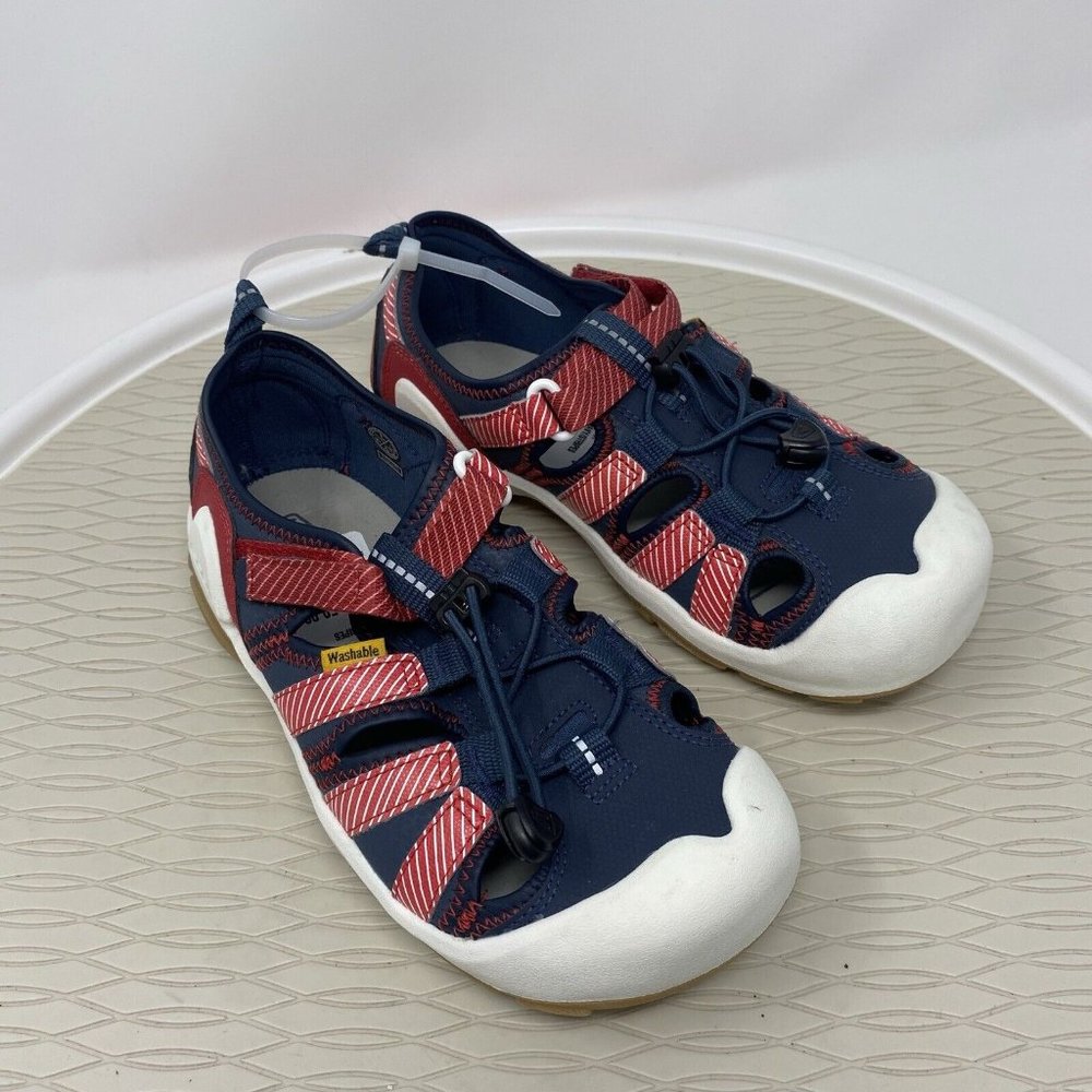 Keen Sandals Big Kid Size 3 Notch Creek Shoes Red Blue Athletic Quick Dry EU 35